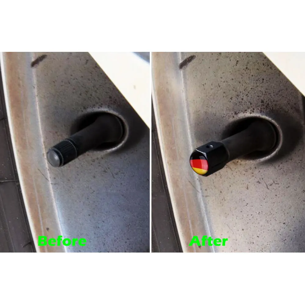 4 шт./компл. классический Немецкий флаг противоугонное хромированное