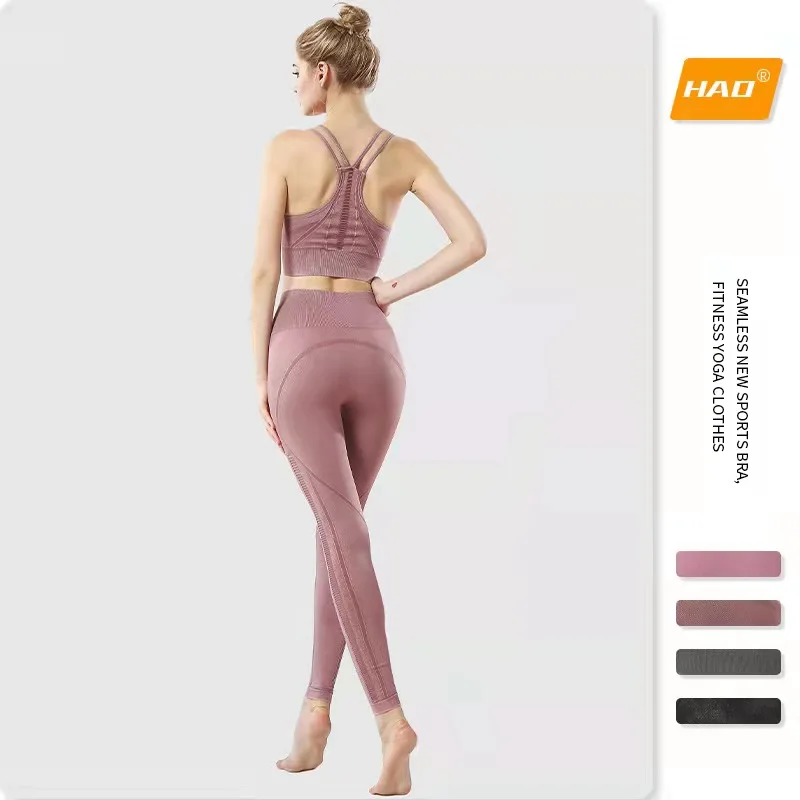 

2PCS Seamless Leggings Women Yoga Set High Waist Leggings Women Fitness Clothing Gym Workout Sportswear For Summer Clothes