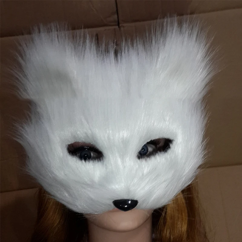 1 шт. Маскарадная маска на Рождество Хэллоуин костюм имитация лисьего меха