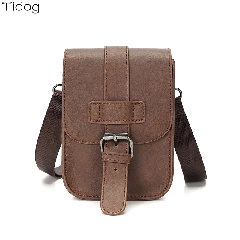 

Tidog Leather running sports bag with belt chest bag