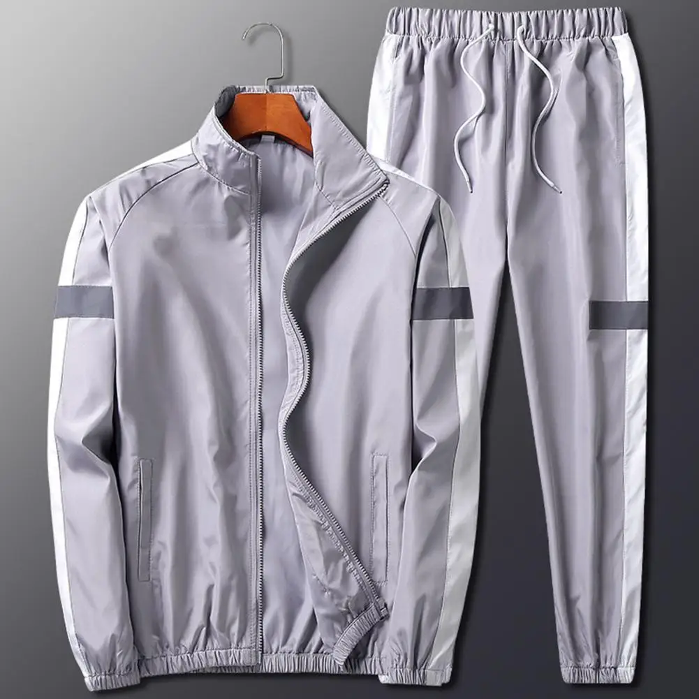 

Stand-up Collar Autumn/Spring Fashion Men Sportswear Suit for Running