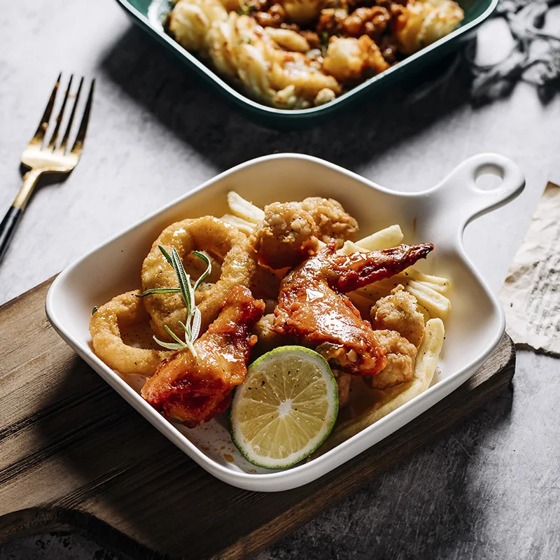 Оригинальный диск для выпечки керамическая посуда Набор глубоких тарелок в