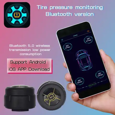 Система контроля давления в шинах, Bluetooth 5,0, для iOS и Android