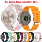 Ремешок для наручных часов 20 мм, ремешок для смарт-часов Garmin CAME SQ 2 Plus 2 Plus, силиконовый браслет для Garmin Move SportStyleLuxe