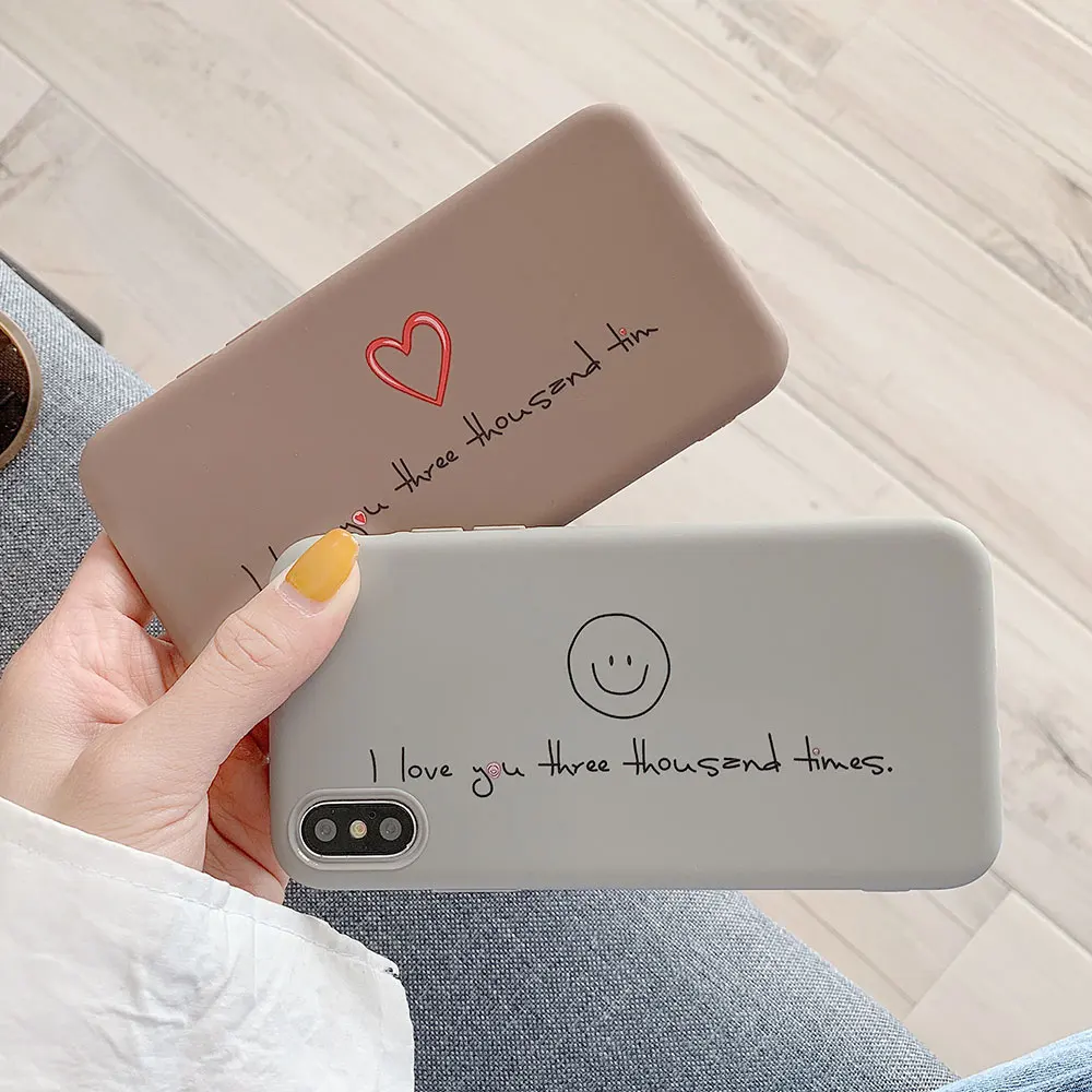 KISSCASE чехол для телефона с надписью iPhone 6 6s 7 8 Plus X XS MAX XR Simle Love Heart силиконовая мягкая