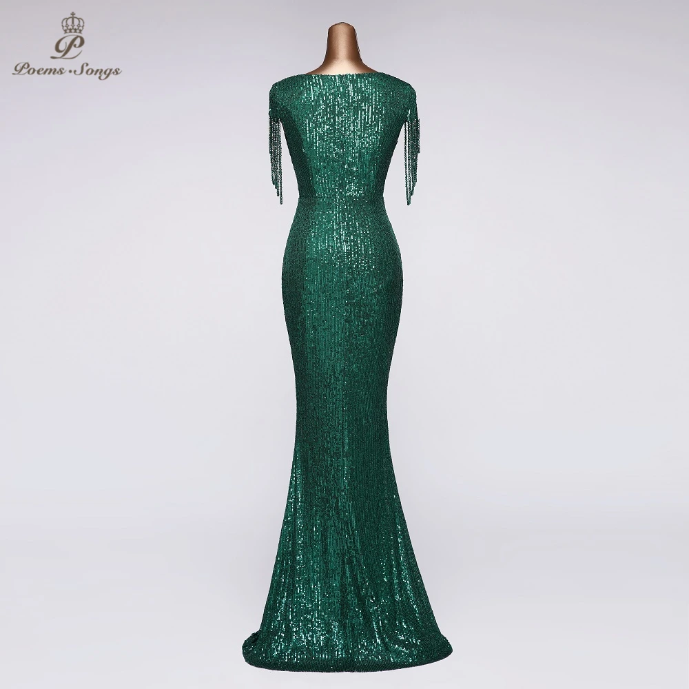 Женское вечернее платье Русалка с V образным вырезом|Вечерние платья| |