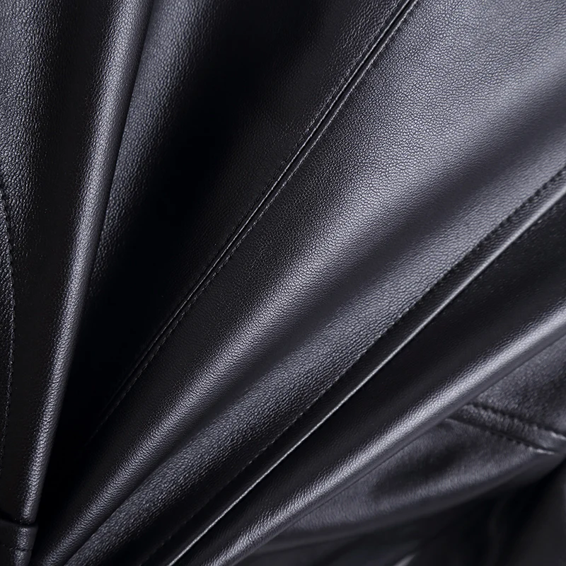 

JCHB 2021 Haining New Autumn Leather coat women's leather short sheepskin jacket motorcycle suit small coat slim fit