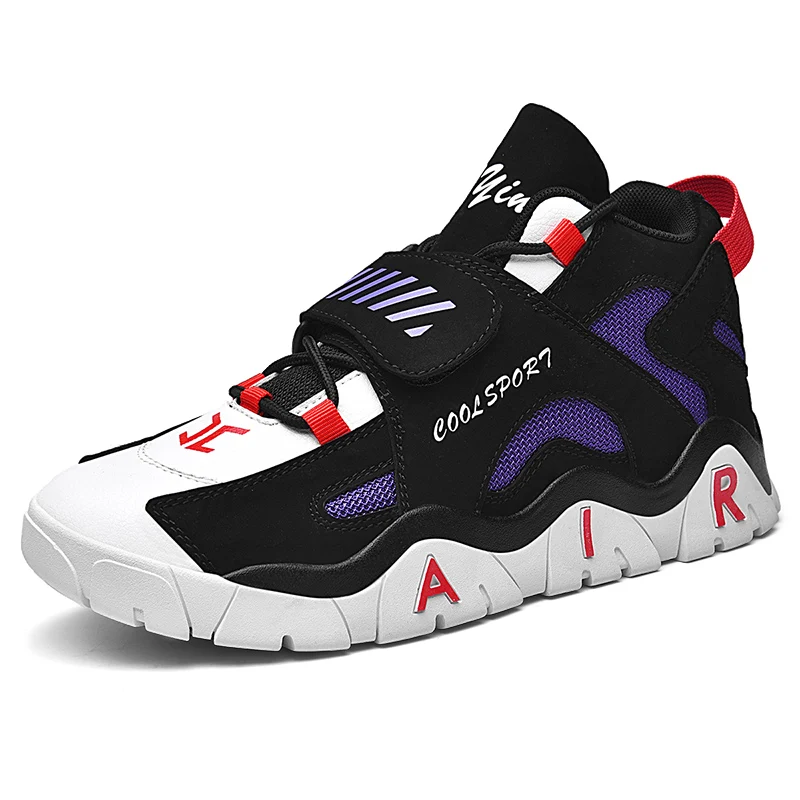 Барраж Mid QS "Black Kyrie 5 мужские баскетбольные кроссовки 3M Scottie Pippen много цветов Uptempo Chicago кроссовки спортивные кроссовки - Цвет: Фиолетовый