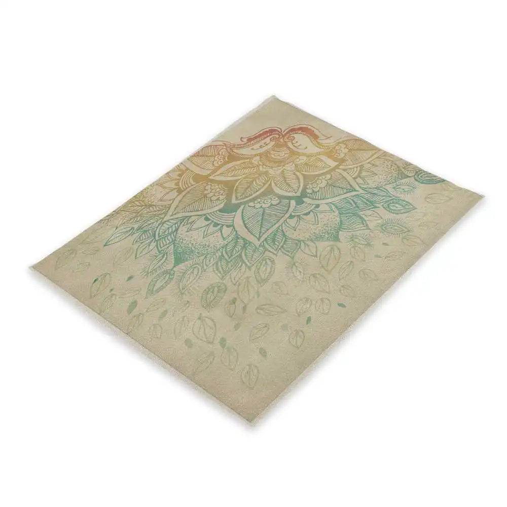 Индийский образец пледа для столового белья, антискользящие коврики для кухонных принадлежностей, украшение дома, подстаканники.