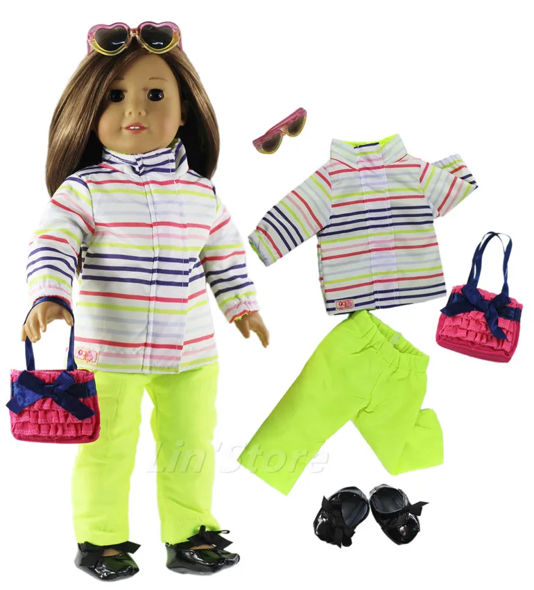 Комплект модной кукольной одежды игрушечная одежда 18 дюймов американская кукла