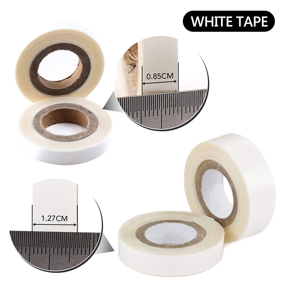 Лента для волос с кружевной передней частью 2 рулона двухсторонняя клейкая