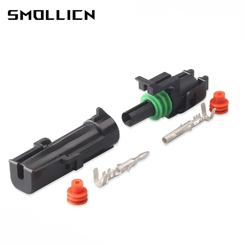 

1/5/20/50 Sets 1 Pin Way 12015791 12010996 Delphi Auto Wire Connector Socket Weather Pack Electrical 2.5 MM Female Male Plug