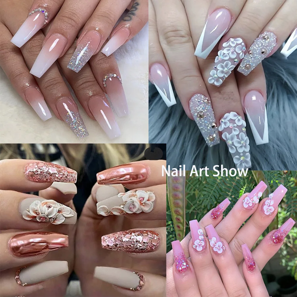 Набор акрилового порошка для ногтей LOVCARRIE 1 банка блестящий розовый прозрачный