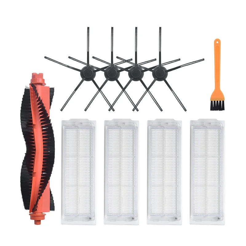 

Набор фильтров для пылесоса Mijia, основная и боковые щетки, 10 шт., запчасти для бытовой техники, Сменные аксессуары