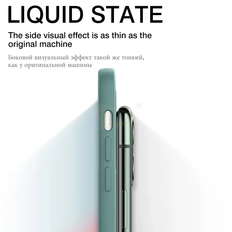 Официальный Оригинальный жидкий силиконовый чехол для телефона IPhone 11 Pro XR X XS Max SE
