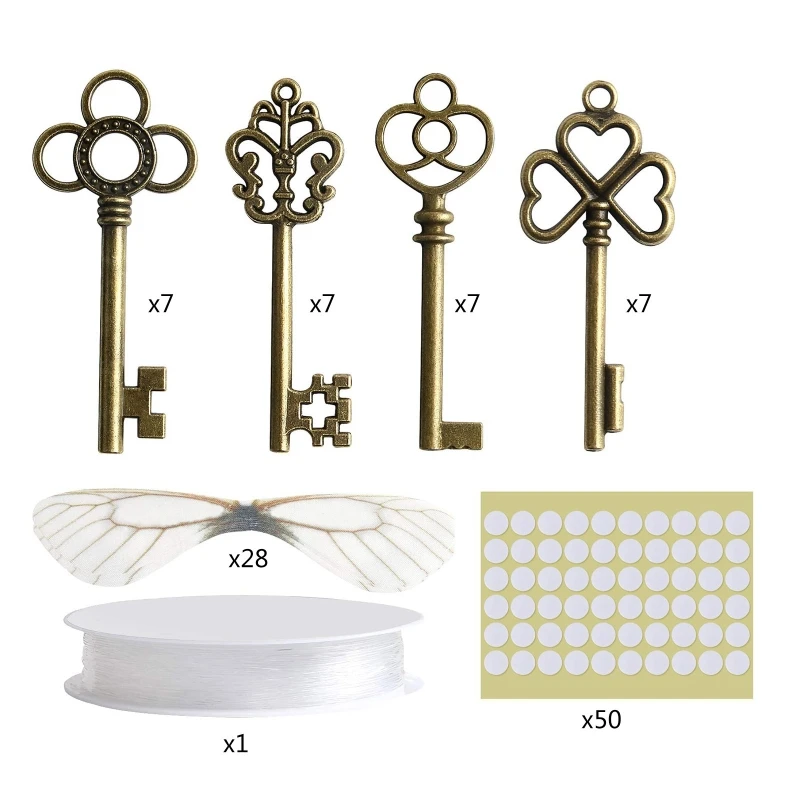 Fashion Flying Keys Charms with 28x Dragonfly Wings Exquisite Skeleton for DIY Craft Jewelry Making Necklace Decor | Украшения и