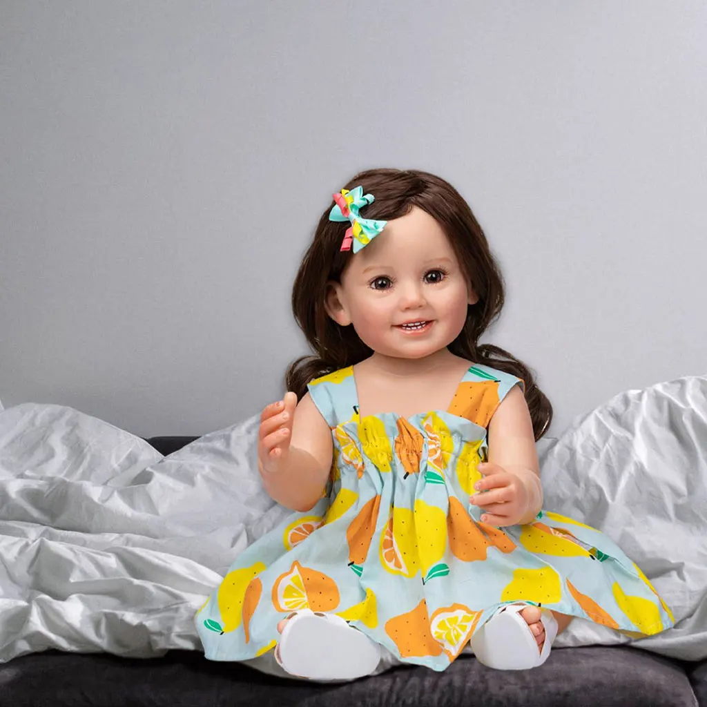 

Lovely Reborn Dolls Flexible Joints Silicone Handmade Toddler Lifelike Newborn Baby Doll Toy Christmas Birthday Gift Collection