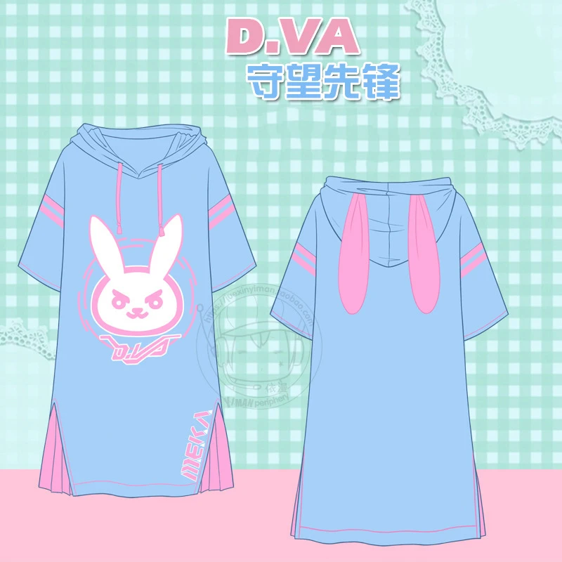 

Overwatch D.VA Hana Song Cosplay Costume Women Halloween Cosplay Bodysuit Jumpsuit Game OW Sleepwear Nightwear