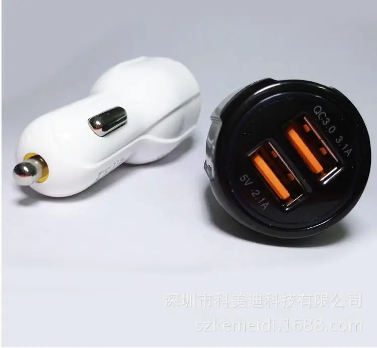

High Quality dual USB LED Fast Car Charger 5V 9V 12V for samsung s6 s7 edge note 4 5real fast car charger