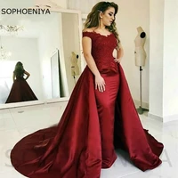 New Arrival V Neck Burgundy Cheap Event Evening Dresses 2022 Appliqued Red Carpet Party Gowns Plus Size Robe De Soiree For Women