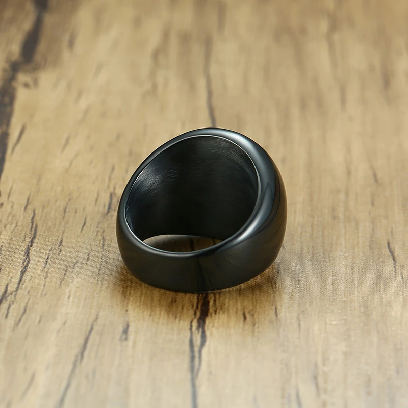 Кольцо викингов Valknut Futhark Runes Odin Черный Байкер из нержавеющей стали в