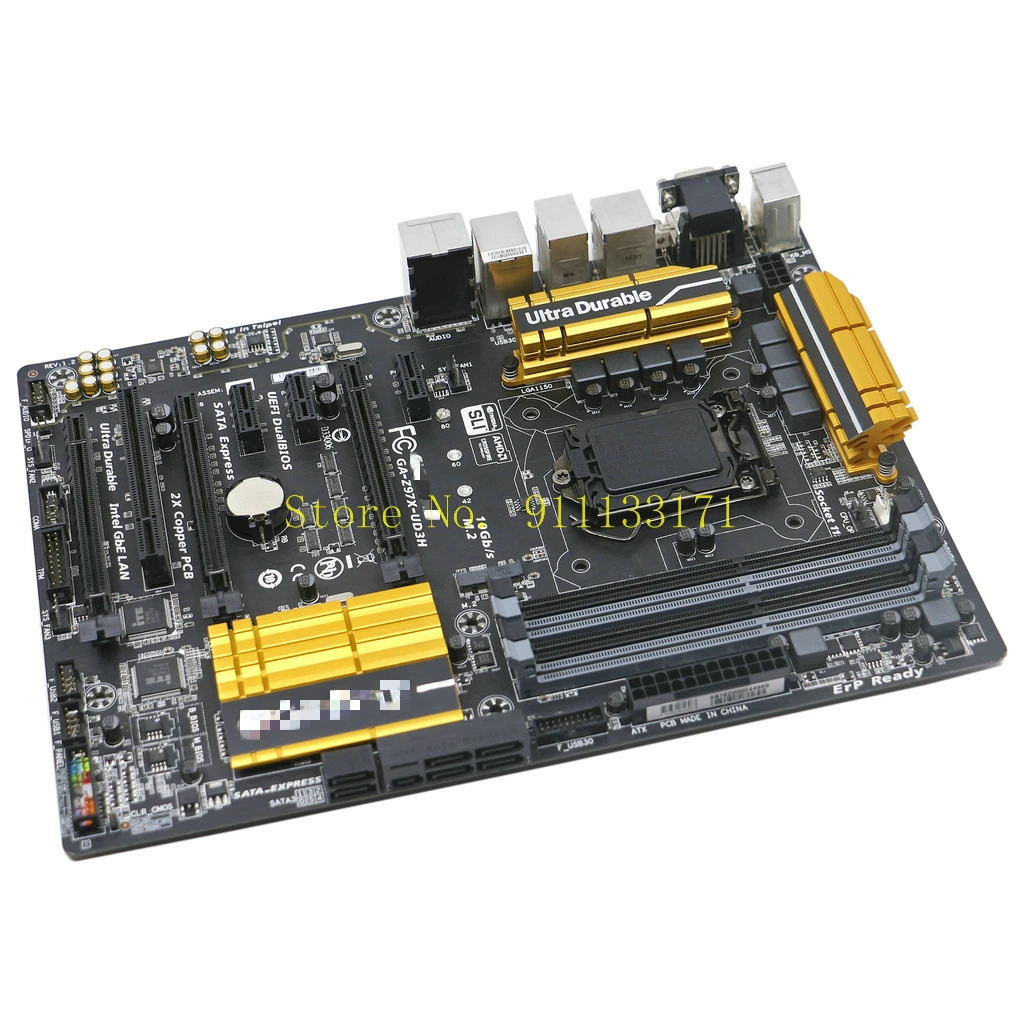 Для GIGABYTE GA Z97X UD3H для настольных ПК Разъем LGA1150 DDR3 PCI E3.0 SATA3.0 Intel Z97 материнская плата