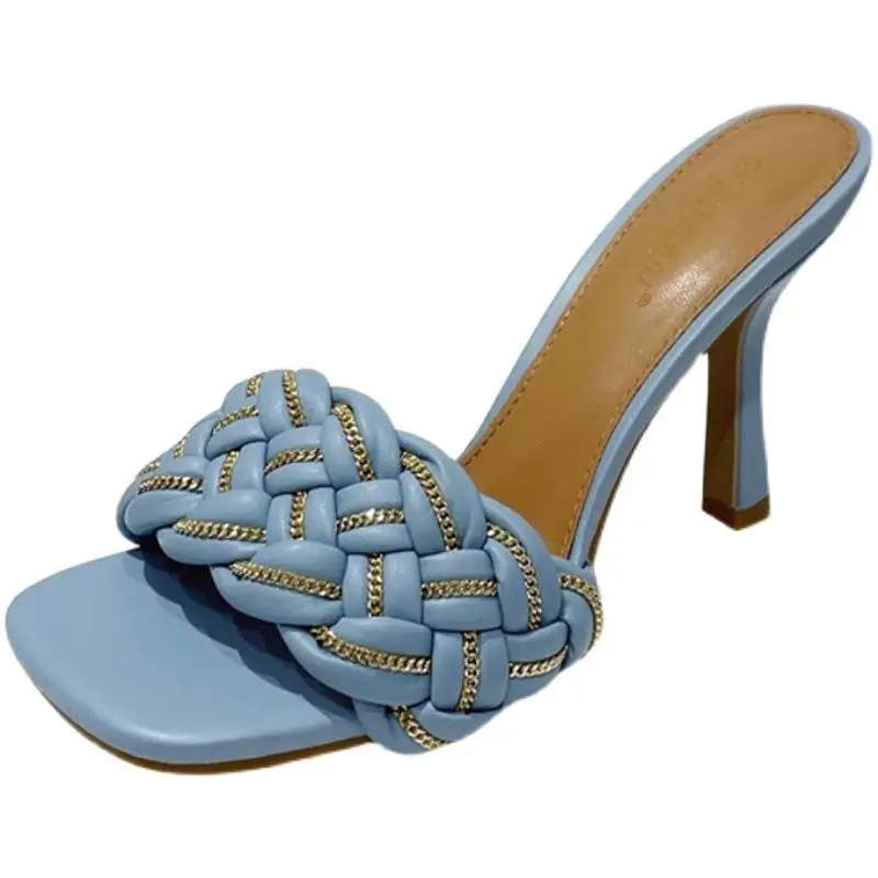 

Beach Shoes Womens Slippers Outdoor Slides Pantofle Heeled Mules Fashion Rubber Flip Flops Low Sabot 2021 Soft High Luxury Hawai