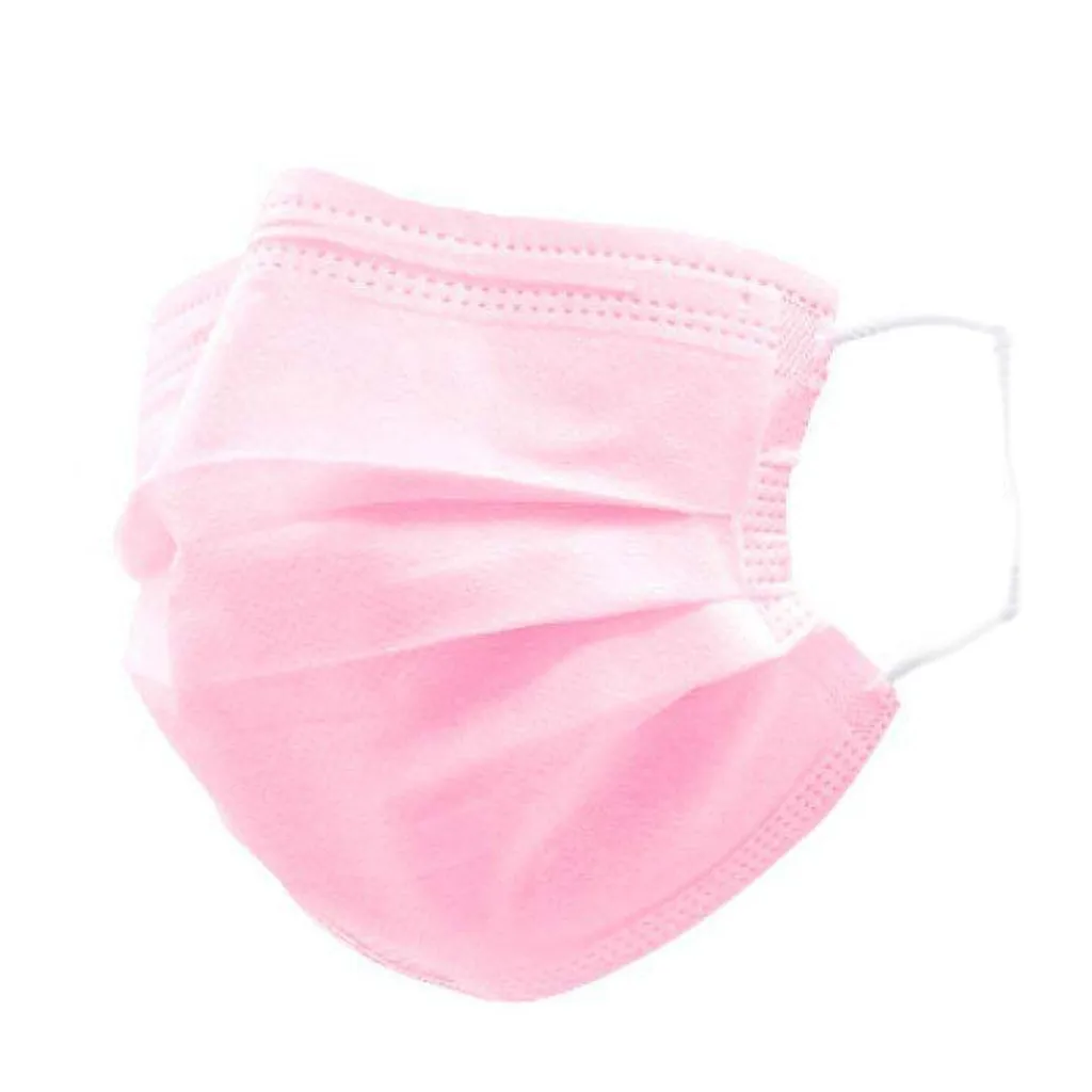 

50pc Adult Masker 3 Layer Mascarillas Disposable Face-masks Solid Color Mondkapjes Breathable Mondmasker Halloween Cosplay