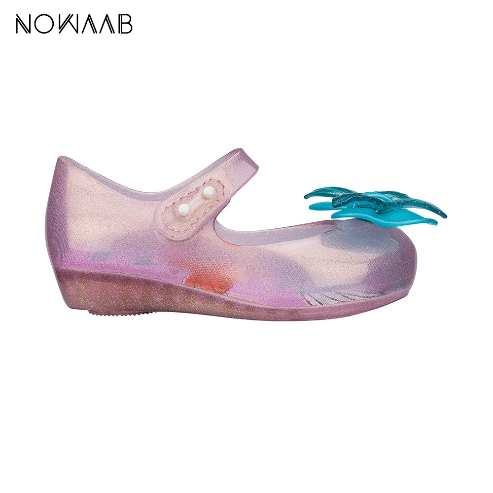 Новые мини Melissa прозрачные сандалии для девочек, прозрачные сандалии русалки, детская обувь принцессы, нескользящая обувь melissa