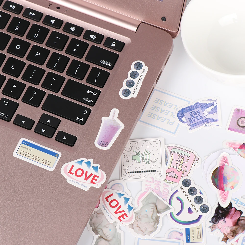 

46Pcs/box Cute Label Kawaii Diary Handmade Adhesive Paper Flake Japan Sticker Scrapbooking Stationery Photo Album