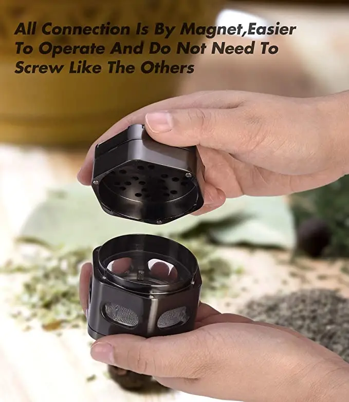 Мини-мельница для табака из сплава шестигранная мельница с 4 камерами специй