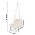 Подвесное кресло-гамак QX2E, качели для макраме, подвесной гамак из хлопковой веревки, кресло-качели для использования внутри и вне помещения