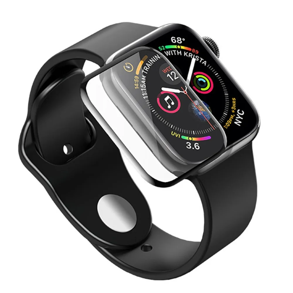 Из закаленного стекла для apple watch версии 4/5 Анти-Царапины 3D HD Экран протектор 44/40 мм