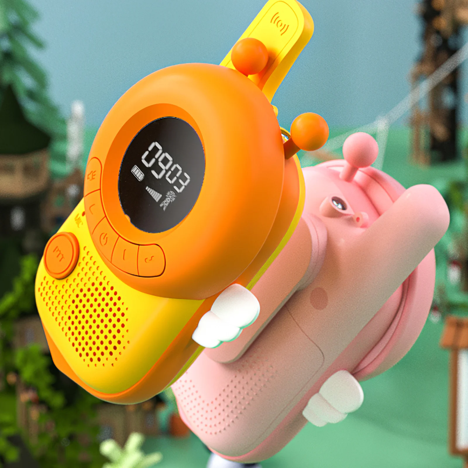 

Children'S Walkie-Talkie Parent-Child Puzzle Interaction Built-In Light Anti-Lost Outdoor Cartoon Interactive Educational Toys
