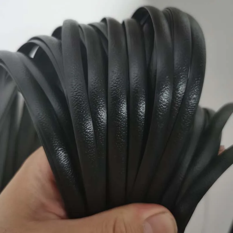 500g тиснение черный PE плоская синтетическая ротанга Материал плетения