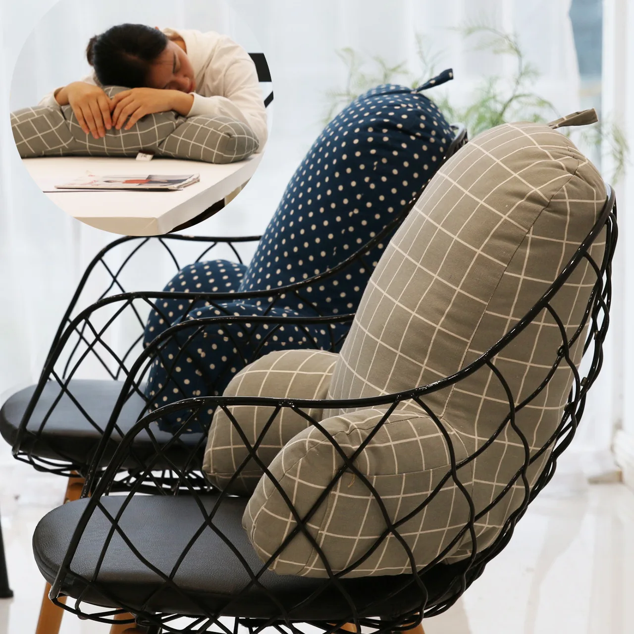 

Back Seat Cushion Armchair Pillow Office Chair Cushion Support Waist Back Cushion Car Seat Massage Pad Sofa Decoration Cushion