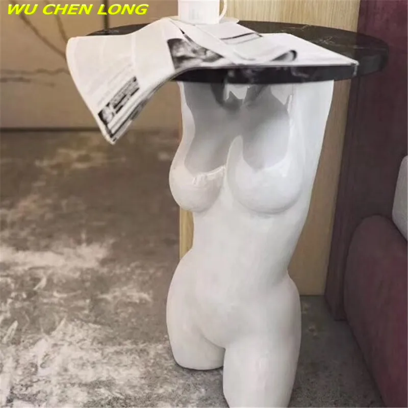 

WU CHEN длинный боди-арт, как чайный столик, офисный журнальный столик, модель для женщин, небольшой стол из стеклопластика, подвижная мебель дл...