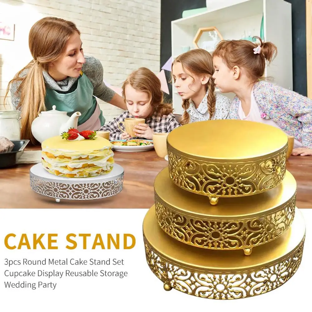 

3 шт./компл. подставка для свадебного торта, украшение, фотоподнос, десерт, гальваническая Золотая чашка, стол для торта, инструменты для дома...