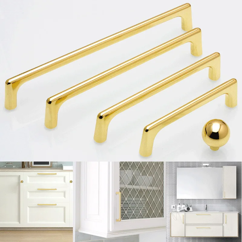 Золотая для шкафа тянуть ручки двери Сталь Кухня аппаратные средства ящика