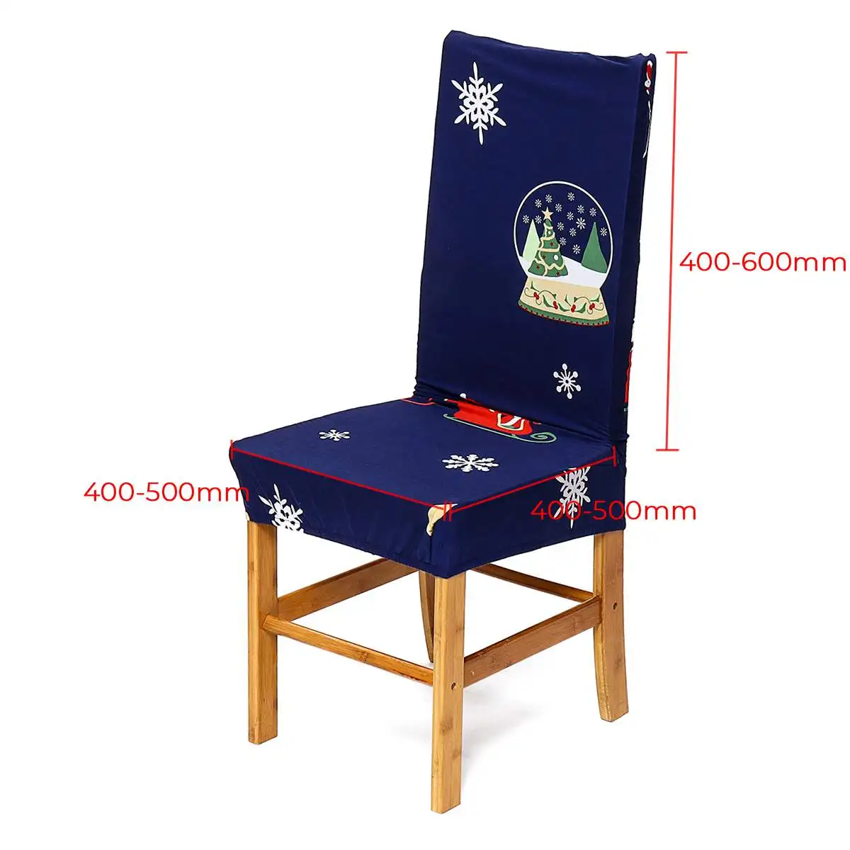 

1PCS Dustproof Stretch Seat Case Slipcover Protector Christmas Printing Elastic Removable Chair Cover Home Banquet Decoration