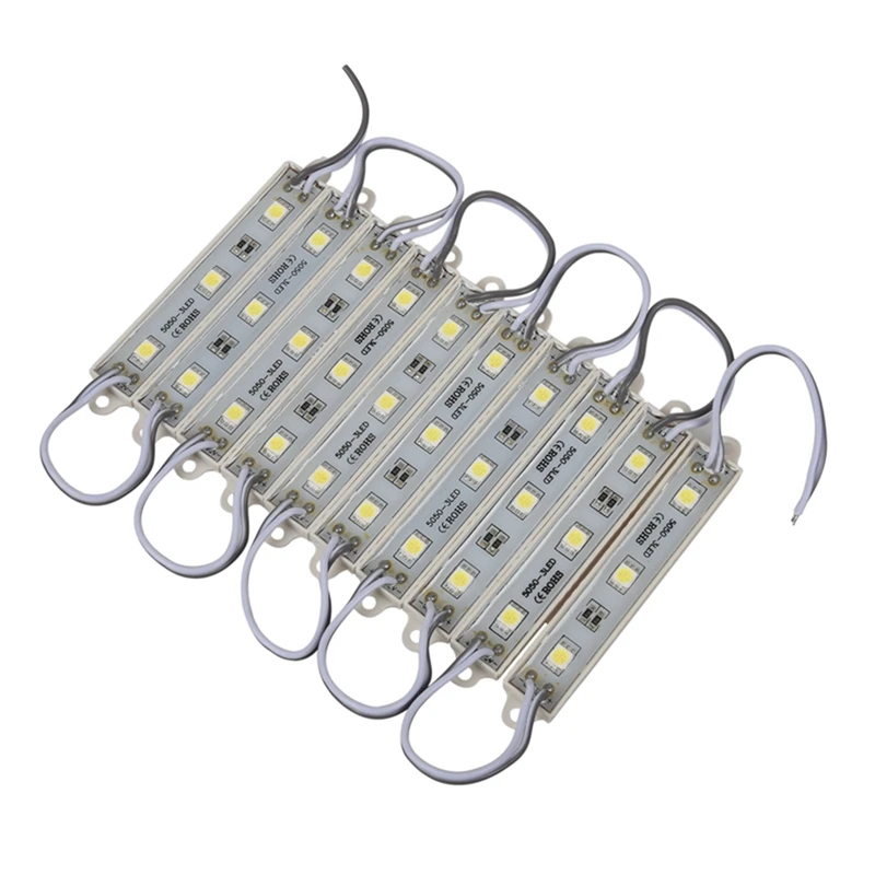 Новинка 2 ряда 10 шт. 5050 SMD 3 светодиодный модуль Светодиодная лента