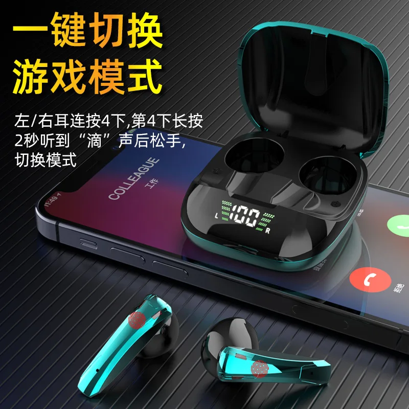 FOR Wireless Bluetooth headset black technology 5.0 stereo game Electronic Sports TWS Bluetooth headset enlarge