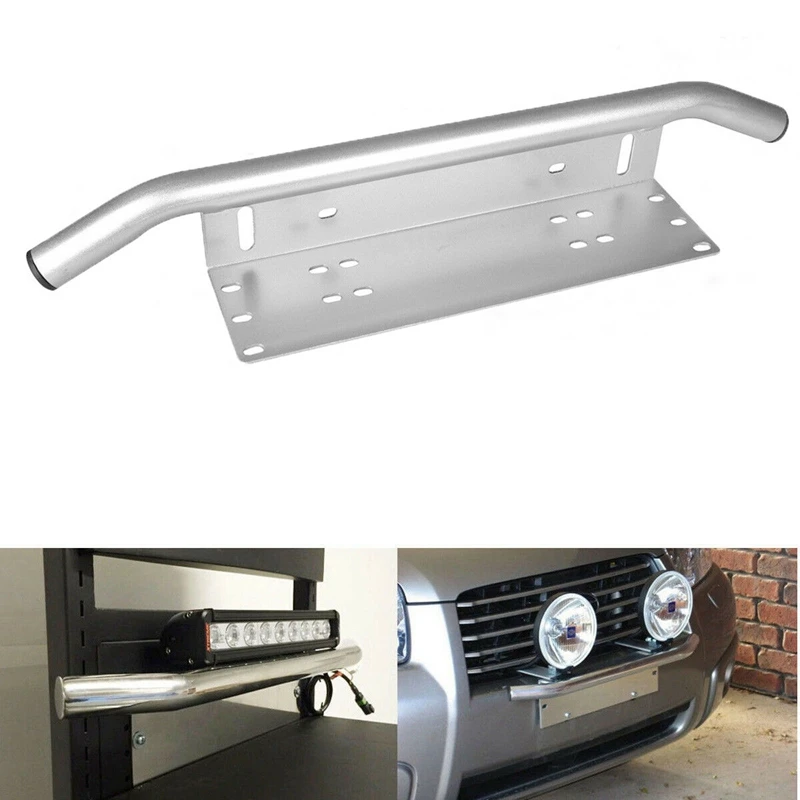 

Bull Bar Front Bumper License Plate Log Light Mount Bracket SUV Lamp Holder Off Road LED Light Bar Universal