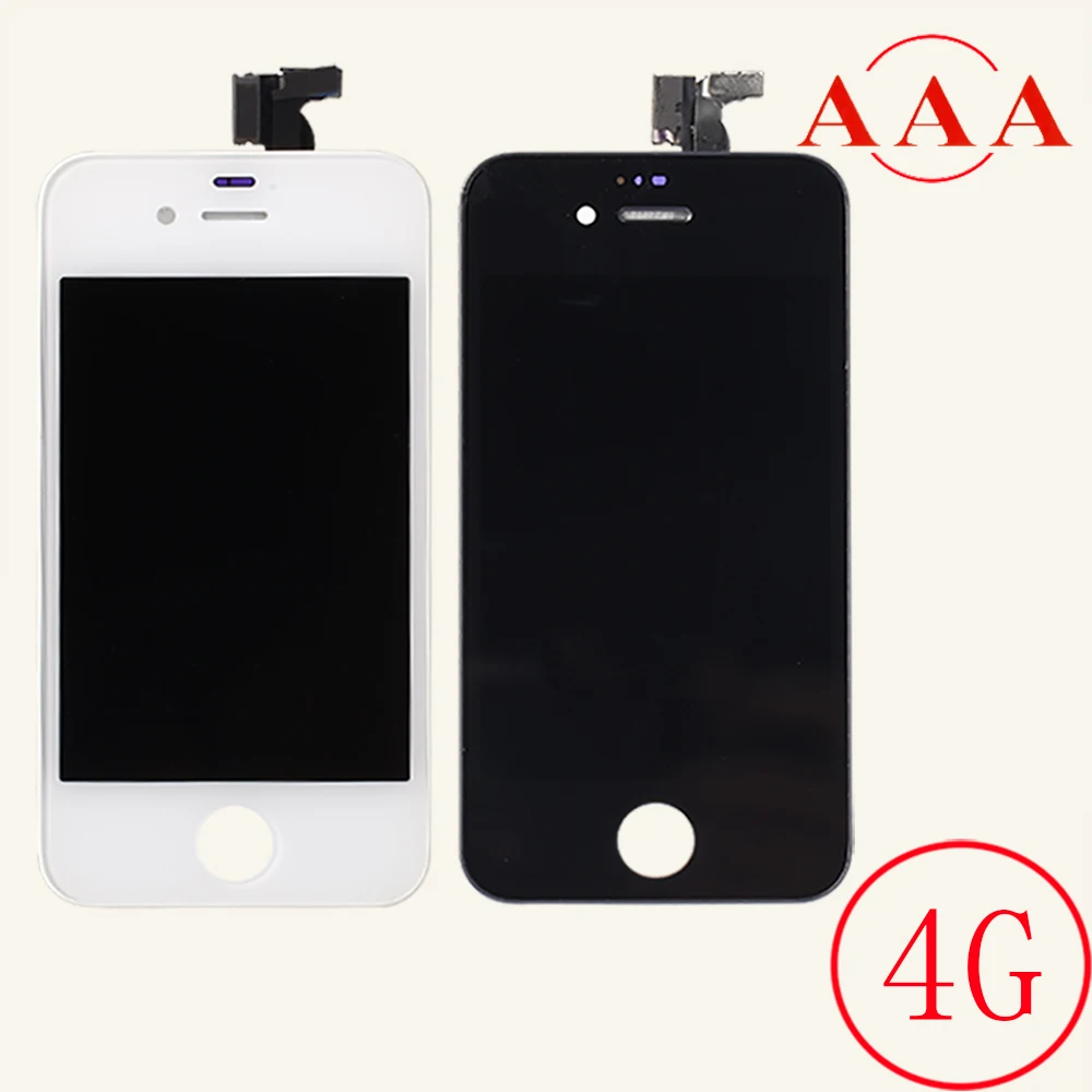 AAA Качество ЖК-дисплей дисплей на айфон 4 4S экрана Digitizer Ассамблеи Нет Dead Pixel экран 6