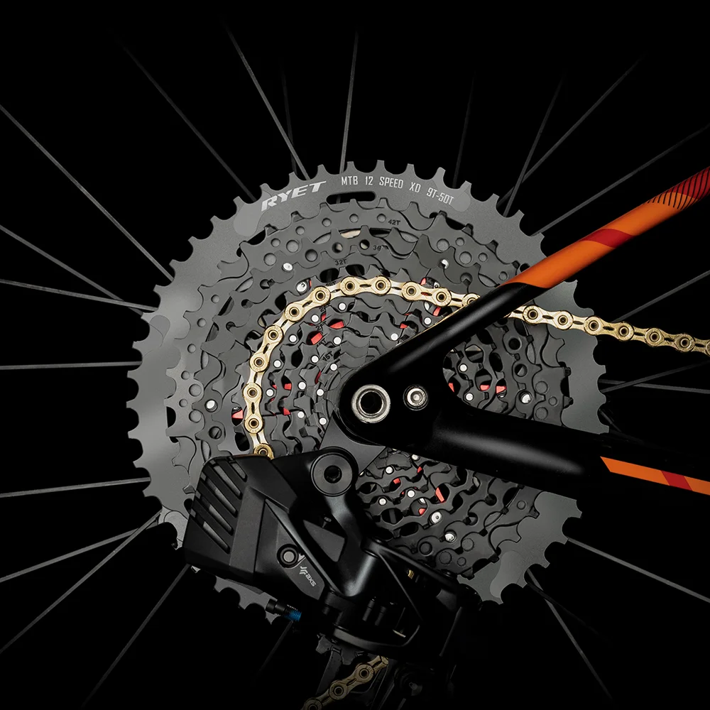 Pаспродажа Кассета велосипедная RYET MTB, 12 Скоростей, 9-50T, XD корпус, черный велосипедный маховик, кассета 510 г, 12 В, звездочка, K7, запасные части для велосипе...