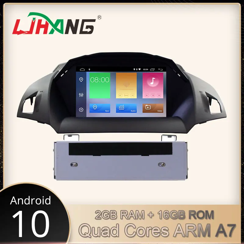 Автомобильный DVD плеер LJHANG 2 Din Android 10 для Ford ECOSPORT 2013 2014 2015 2016 WIFI мультимедийный GPS