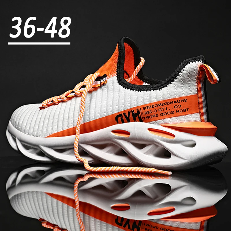 Дышащие кроссовки из хлопка 48 светильник Мужская Спортивная обувь 47 Большие