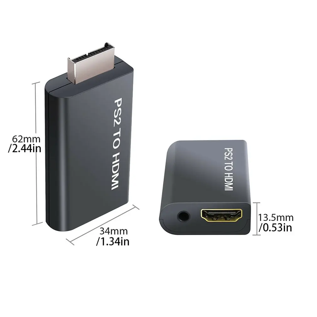 

Portable for PS2 to HDMI-compatible Audio Video Converter Adapter AV HDMI-compatible Cable TV high please video conversion
