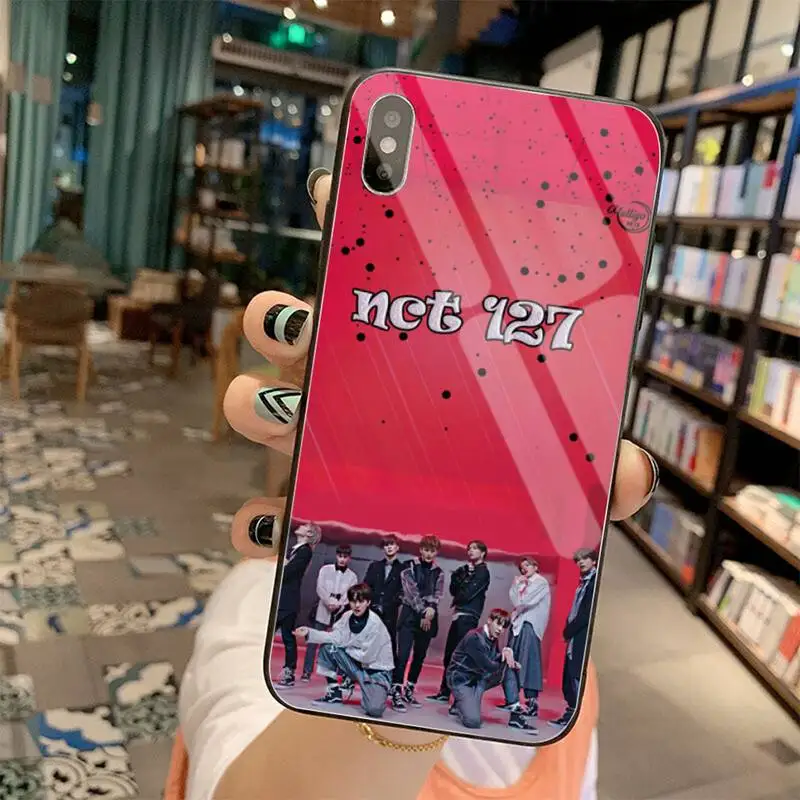 Чехол для iPhone 11 Pro XR XS MAX 8 X 7 6S 6 Plus SE 127 черный закаленное стекло nct 2020 - купить по