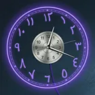 Арабские цифры, современные акриловые настенные часы, арабские цифры светодиодный светодиодная подсветка, настенные часы, исламский Декор для гостиной
